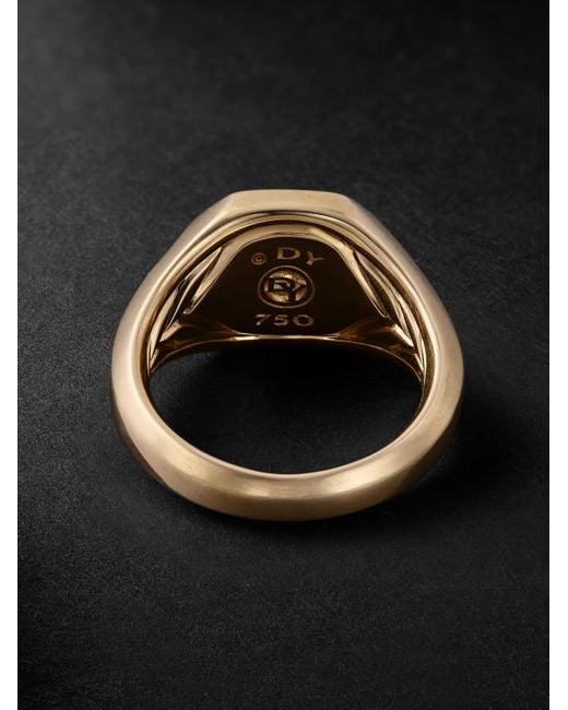 David Yurman Black Streamline® Gold Tiger's Eye Signet Ring for men