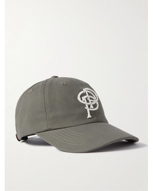 Pop Trading Co. Gray Logo-embroidered Cotton-twill Baseball Cap for men