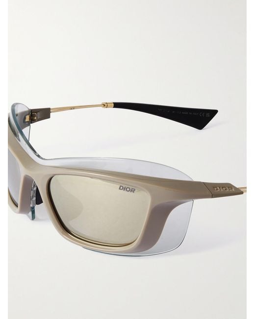 Dior Natural Diorxplorer S1U Acetate Wrap-Around Sunglasses for men