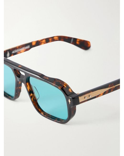 Jacques Marie Mage Green Evans Aviator-style Acetate Sunglasses for men