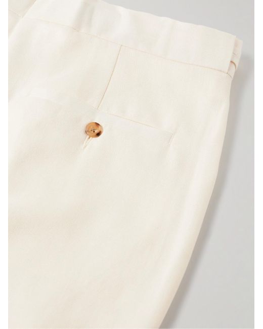 Gabriela Hearst Sebastian schmal und gerade geschnittene Hose aus Twill aus einer Mischung aus Wolle in Natural für Herren