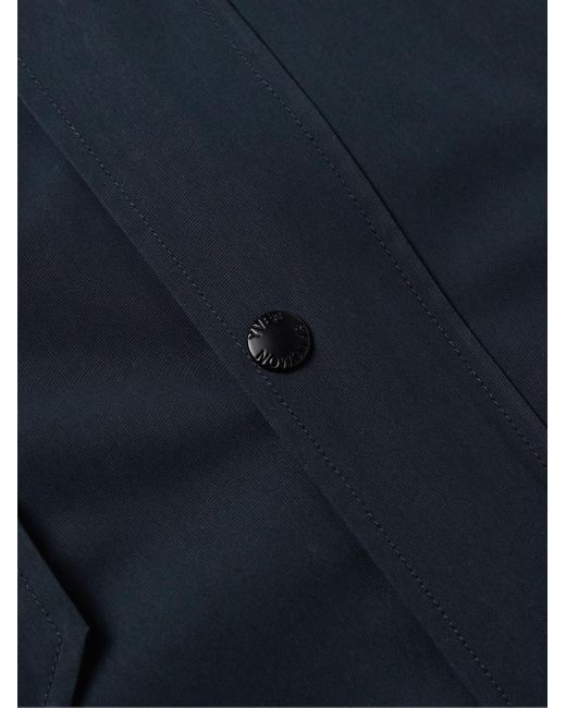 Yves Salomon Blue Waxed Cotton-blend Hooded Parka for men