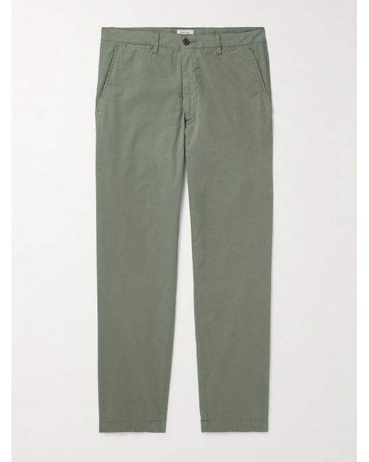 Hartford Green Tyron Slim-Fit Straight-Leg Cotton-Twill Trousers for men