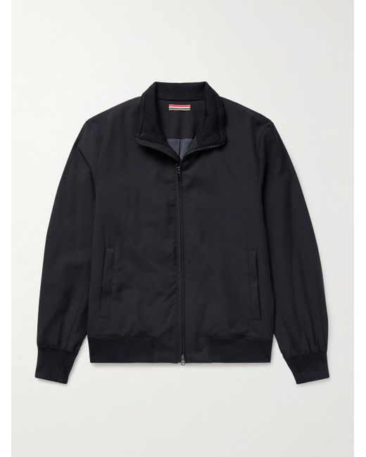 Orlebar Brown Blue Alvaro Merino Wool Jacket for men