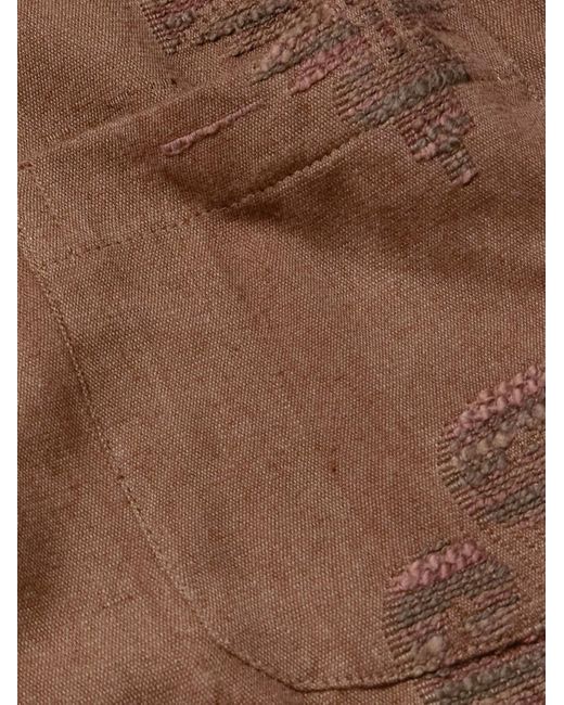 Kardo Brown Martin Cotton-Jacquard Shirt for men