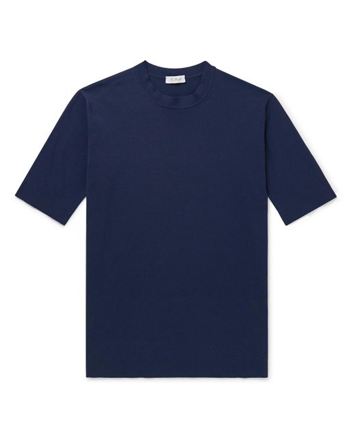 De Petrillo Blue Cotton T-shirt for men