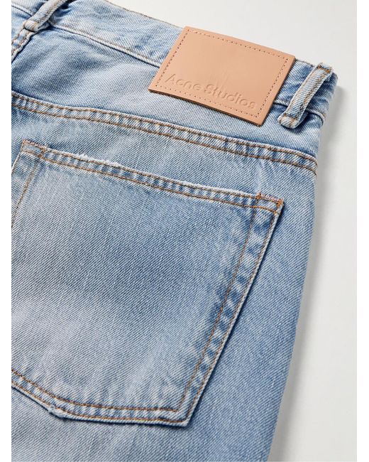 Acne Blue 2021M Flared Distressed Jeans for men