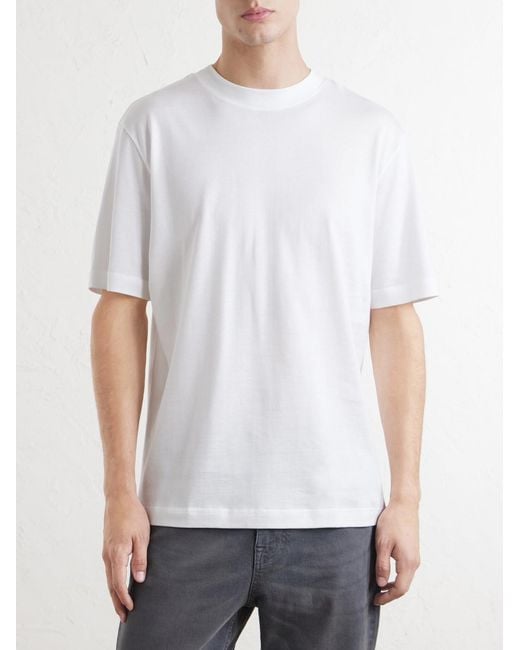 Eleventy White Cotton-Jersey T-Shirt for men