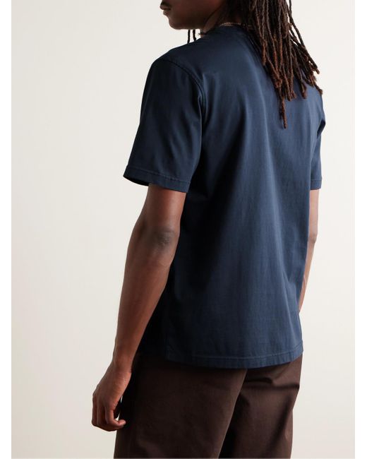 NN07 Adam 3209 T-Shirt aus Pima-Baumwoll-Jersey mit Blumenprint in Blue für Herren