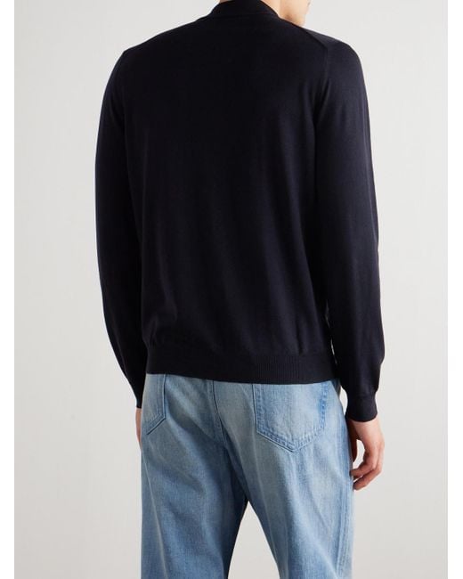 Pullover di Incotex in Blue da Uomo