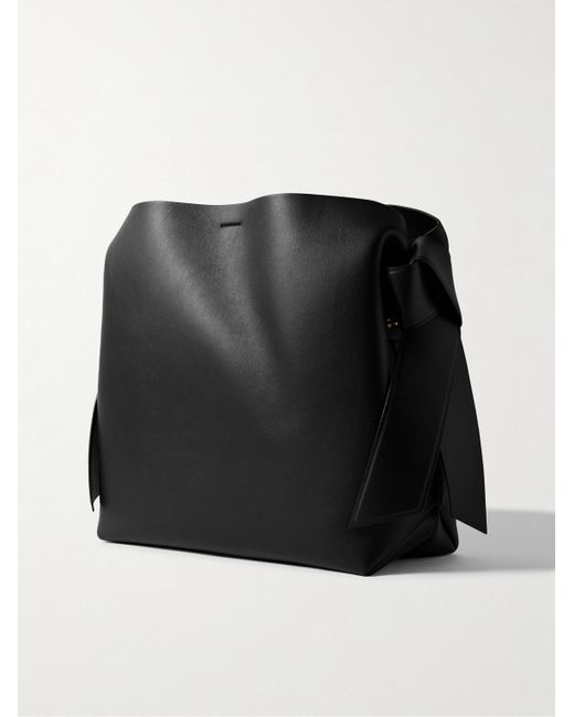 Acne Black Musubi Knotted Leather Tote Bag for men