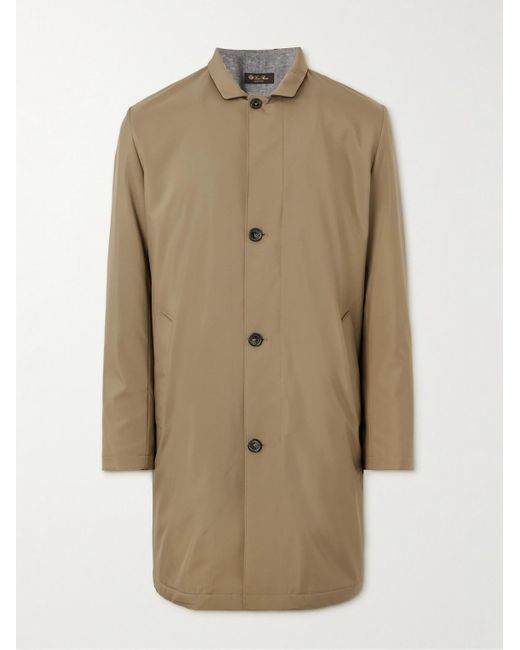 Loro Piana Natural Sebring Windmate Suede-Trimmed Storm System Shell Car Coat for men