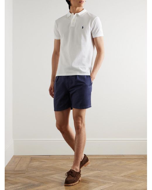 Polo Ralph Lauren White Slim-Fit Cotton-Piqué Polo Shirt for men