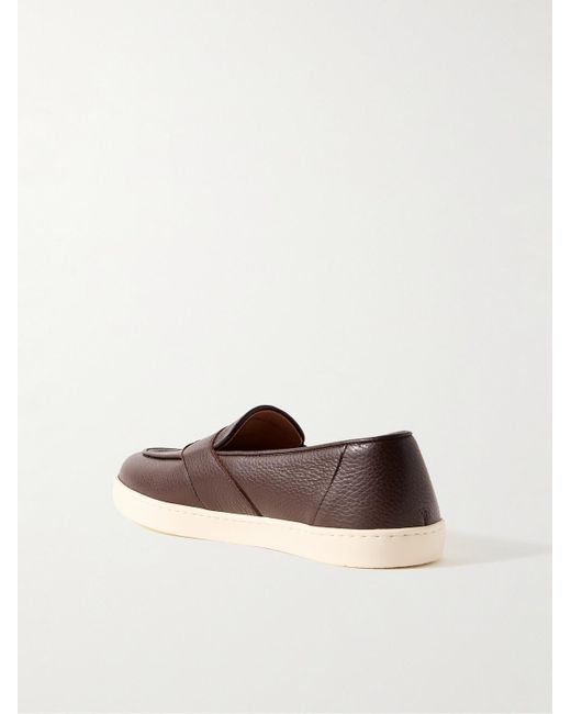 George Cleverley Brown Joey Full-Grain Leather Penny Loafers for men