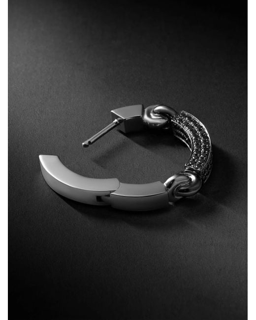 MAOR The Aphelion 18-Karat Blackened Diamond Single Earring for men