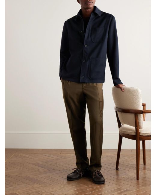 Slowear Blue Incotex Twill Chore Jacket for men