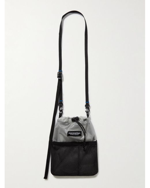 Thisisneverthat Black Ul Mesh-trimmed Cordura®-ripstop Messenger Bag for men
