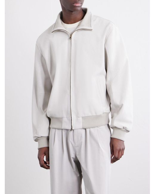 Aimé Leon Dore White Suede Jacket for men