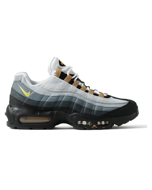 Nike Air Max 95 Suede And Mesh Sneakers in Black for Men | Lyst