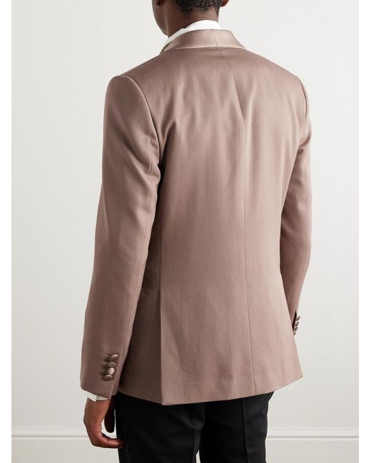 Paul Smith Natural Satin-Trimmed Wool-Twill Tuxedo Jacket for men