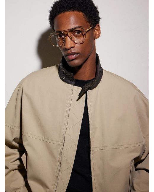 Bottega Veneta Natural Aviator-Style-Tone Glasses for men