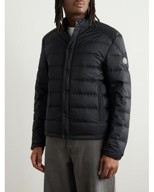 Moncler Blue Slim-Fit Logo-Appliquéd Padded Shell Down Jacket for men
