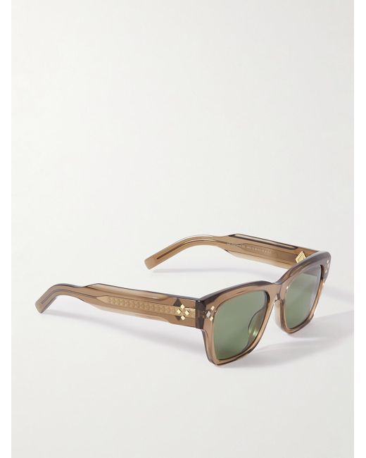 Dior CD Diamond S2I Sonnenbrille mit D-Rahmen aus Azetat und silberfarbenen Details in Brown für Herren