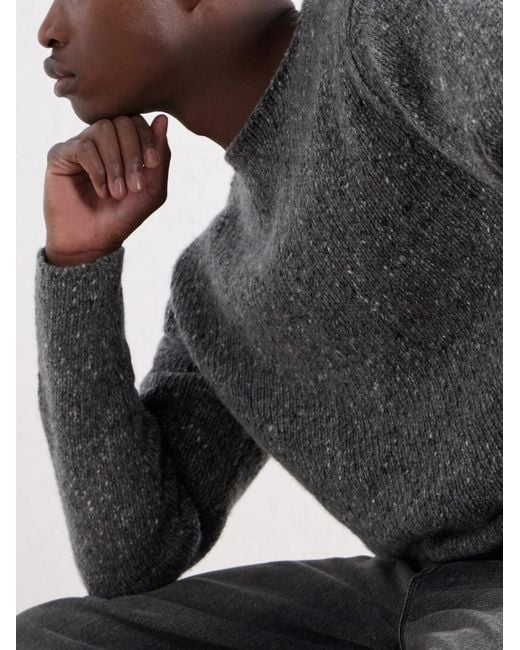 Auralee Gray Wool Sweater for men