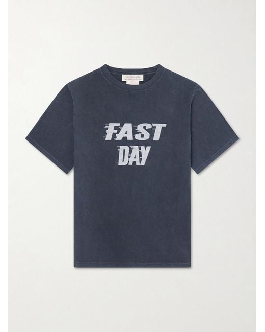 Remi Relief Blue Fast Day Printed Cotton-Jersey T-Shirt for men