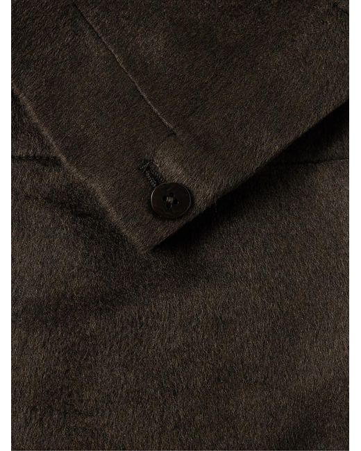 STÒFFA Brown Unstructured Brushed-Silk Blazer for men