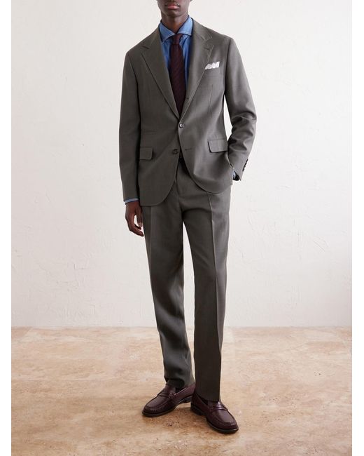 Brunello Cucinelli Black Virgin Wool Suit Jacket for men