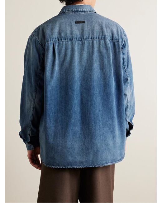 Fear Of God Blue Oversized Denim Shirt for men