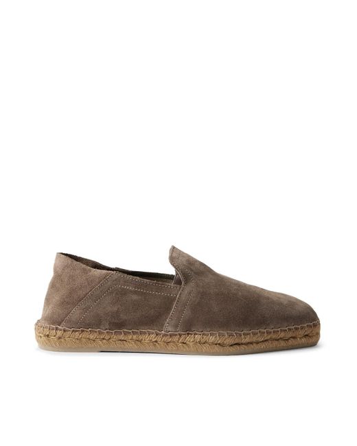 Castaner Brown Parker Collapsible-heel Suede Loafers for men