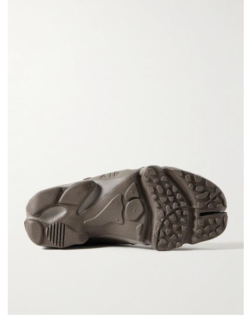 Nike Brown Air Rift Split-Toe Brushed-Suede And Mesh Sneakers for men