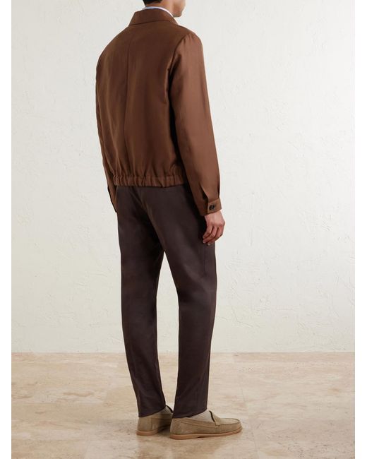 Slowear Gray Tapered Stretch-cotton Trousers for men