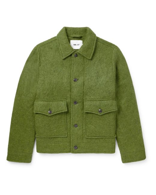NN07 Green Julius 8004 Brushed-knit Jacket for men