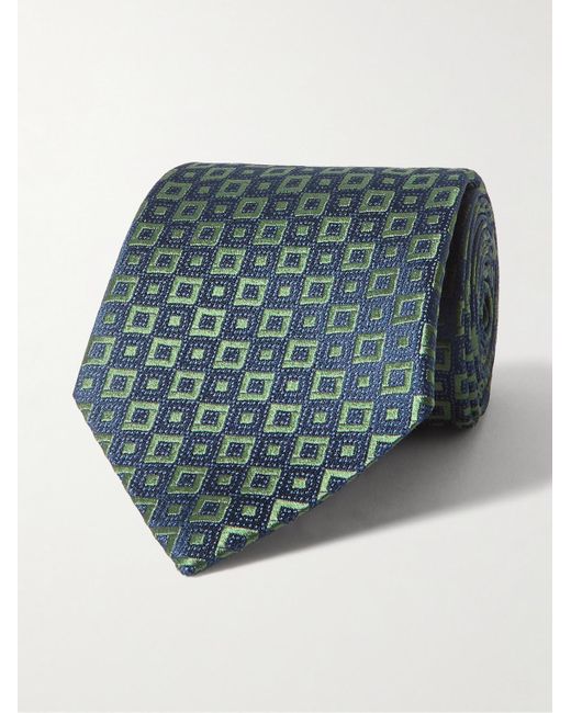 Charvet Krawatte aus Seiden-Jacquard in Blue für Herren