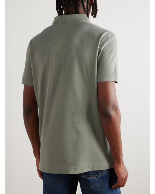 Canada Goose Green Beckley Logo-Appliquéd Cotton-Piqué Polo Shirt for men