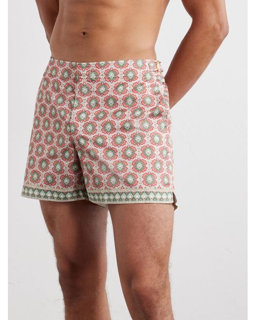 Orlebar Brown Pink Setter Passetto Straight-Leg Printed Swim Shorts for men