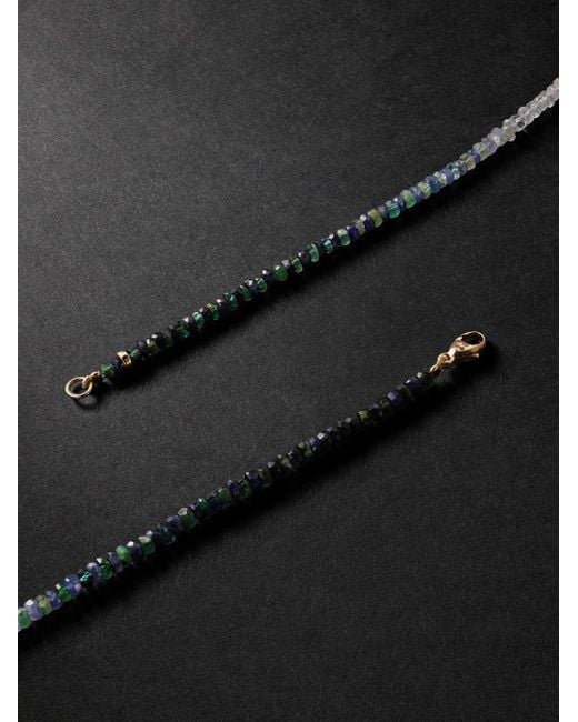 Collana in oro con perline di smeraldi e zaffiri di JIA JIA in Black da Uomo