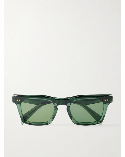 Dita Eyewear Green Monolix Square-Frame Acetate Sunglasses for men
