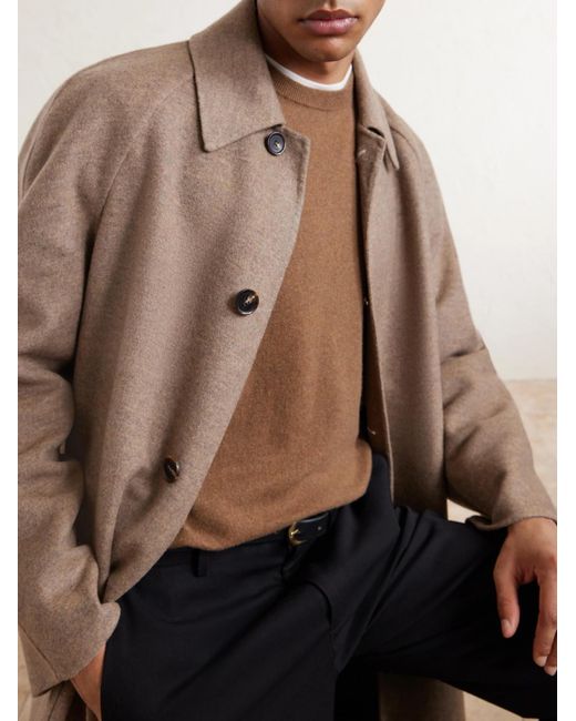 Loro Piana Brown Slim-fit Baby Cashmere Sweater for men