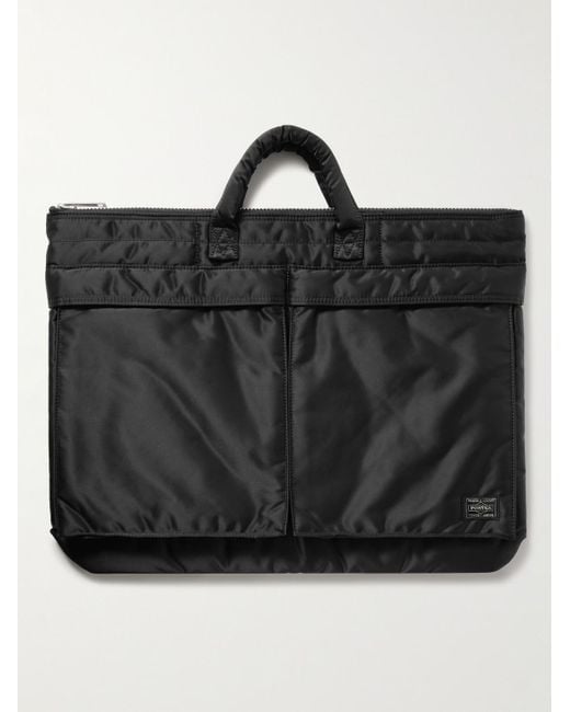 PorterYoshida and Co Tanker Short Helmet Nylon Tote Bag in Black for