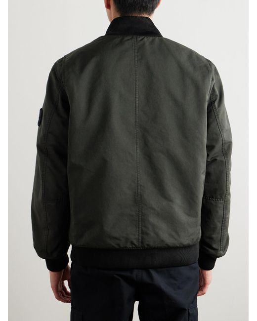 Stone Island Black Logo-appliquéd David-tc Bomber Jacket for men