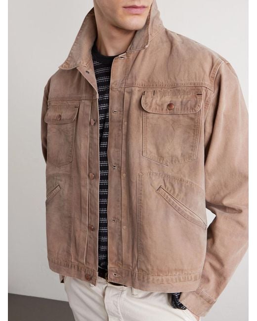 RRL Natural Cotton-Canvas Trucker Jacket for men