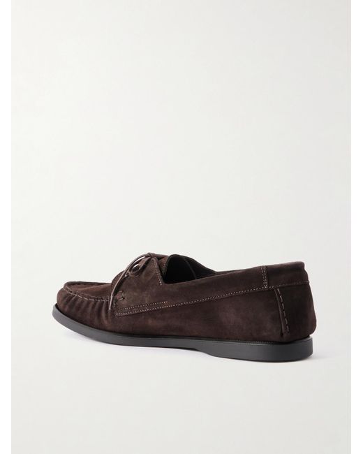 Saman Amel Brown City Moc Suede Boat Shoes for men