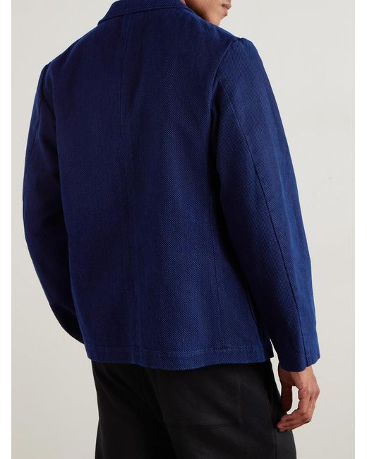 Blue Blue Japan Blue Sashiko Cotton-piqué Suit Jacket for men