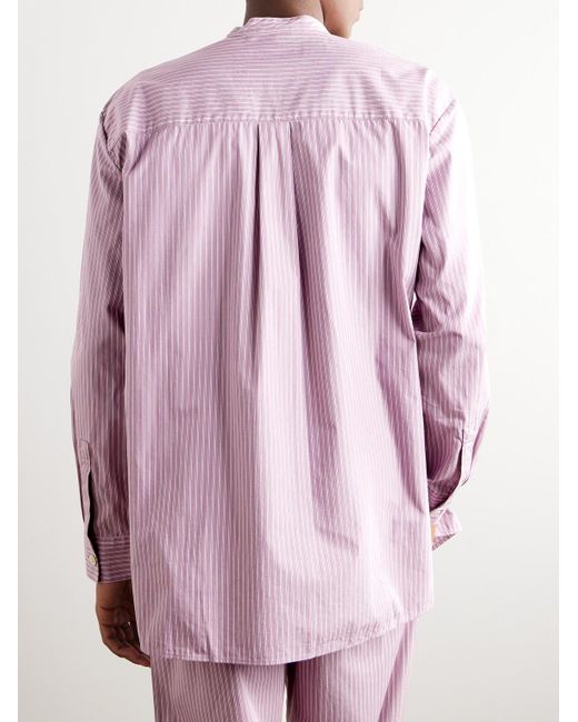 Tekla Pink Birkenstock Striped Organic Cotton-poplin Pyjama Shirt for men