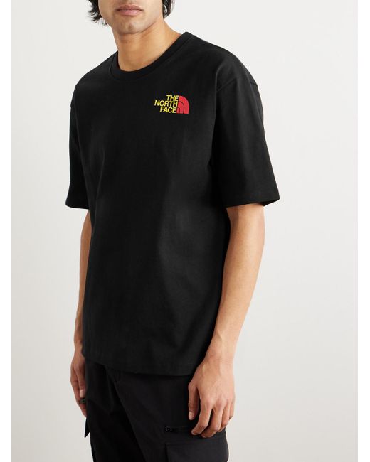 T-shirt slim-fit in jersey di cotone con logo di The North Face in Black da Uomo