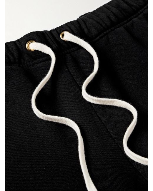 Les Tien Black Heavyweight Structured-Fleece Cotton-Jersey Sweatpants for men